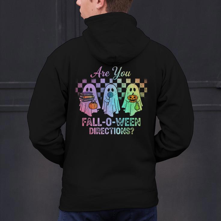 Vintage Are You Fall O Ween Directions Teacher Halloween Men's Hoodie Back Print, gift for family, gift for coworker