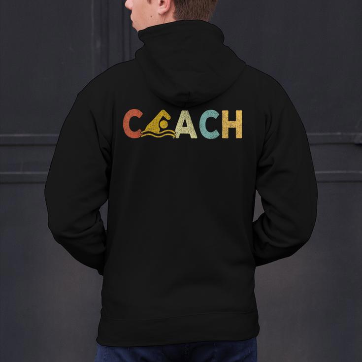 Vintage Swim Coach Swimming Coach Swim Teacher Swimmer Retro Men's Hoodie Back Print, gift for family, gift for coworker Vintage Swim Coach Swimming Coach Swim Teacher Swimmer Retro Men's Hoodie Back Print, gift for family, gift for coworker