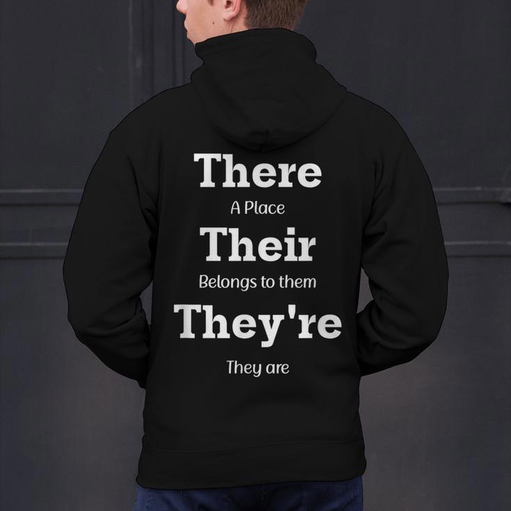 Vocabulary Police Their There They'Re English Teacher Men's Hoodie Back Print, English Teacher Hoodies, gift for family, gift for coworker Vocabulary Police Their There They'Re English Teacher Men's Hoodie Back Print, English Teacher Hoodies, gift for family, gift for coworker