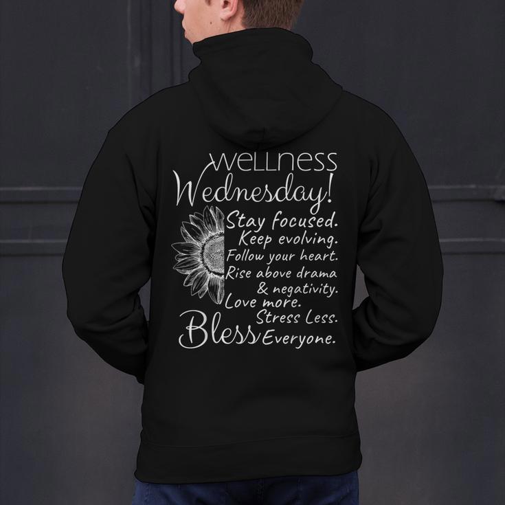 Wellness Wednesday Nurse Counselor Teacher Quotes Men's Hoodie Back Print, gift for family, gift for coworker