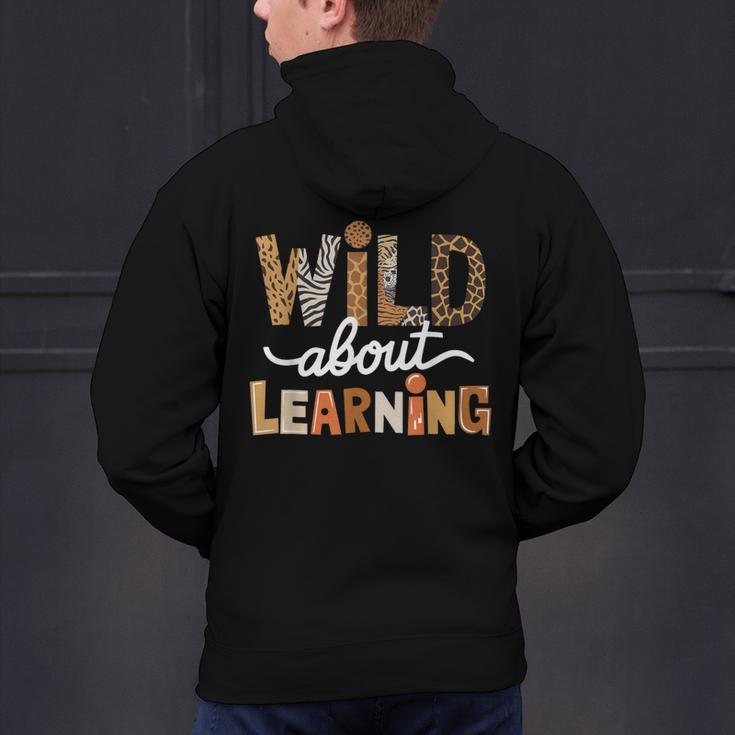 Wild About Learning Back To School First Day Teacher Student Men's Hoodie Back Print, gift for family, gift for coworker Wild About Learning Back To School First Day Teacher Student Men's Hoodie Back Print, gift for family, gift for coworker