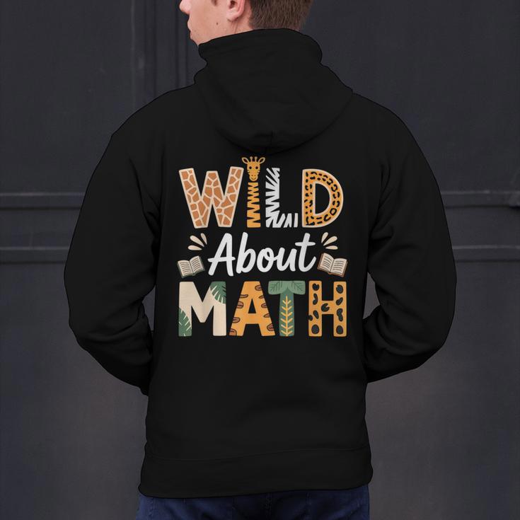 Wild About Math Cute Teacher Student Math Club Men's Hoodie Back Print, gift for family, gift for coworker
