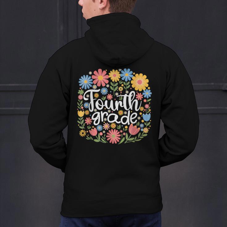 Wildflower 4th Fourth Grade Floral Back To School Teacher Men's Hoodie Back Print, 4th Grade Teacher Hoodies, gift for family, gift for coworker Wildflower 4th Fourth Grade Floral Back To School Teacher Men's Hoodie Back Print, 4th Grade Teacher Hoodies, gift for family, gift for coworker