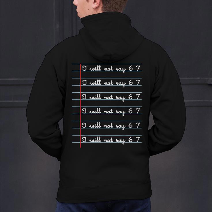 I Will Not Say 67 Teacher Classroom Humor Shirt Men's Hoodie Back Print, gift for family, gift for coworker
