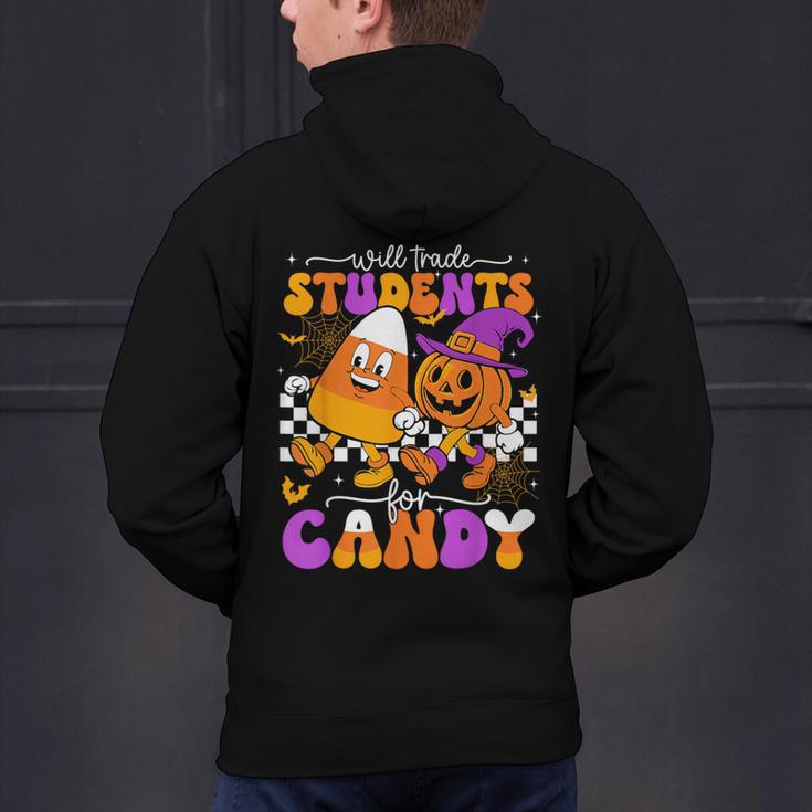 Will Trade Students For Candy Teacher Halloween Men's Hoodie Back Print, gift for family, gift for coworker Will Trade Students For Candy Teacher Halloween Men's Hoodie Back Print, gift for family, gift for coworker