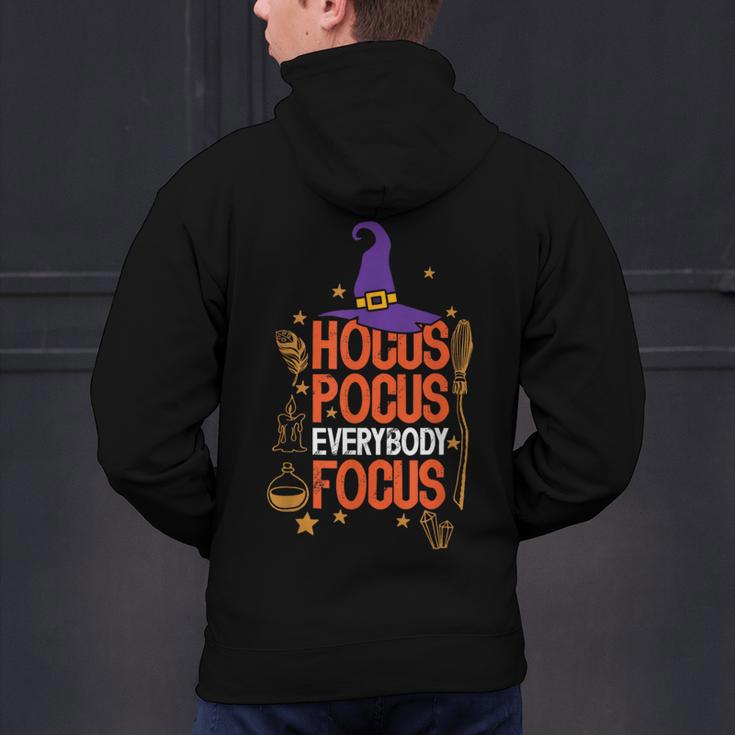 Witchy Halloween Hocus Pocus Everybody Focus Teacher Pumpkin Men's Hoodie Back Print, gift for family, gift for coworker Witchy Halloween Hocus Pocus Everybody Focus Teacher Pumpkin Men's Hoodie Back Print, gift for family, gift for coworker