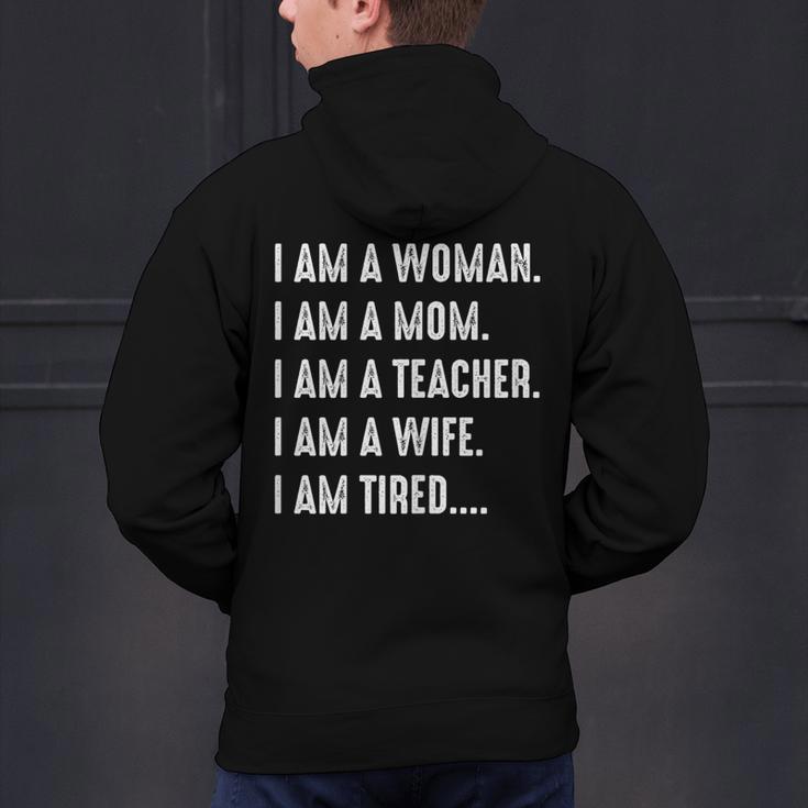 Woman Mom Teacher Wife TIRED T Shirt Cute Mom Teacher Shirts Men's Hoodie Back Print, gift for family, gift for coworker Woman Mom Teacher Wife TIRED T Shirt Cute Mom Teacher Shirts Men's Hoodie Back Print, gift for family, gift for coworker
