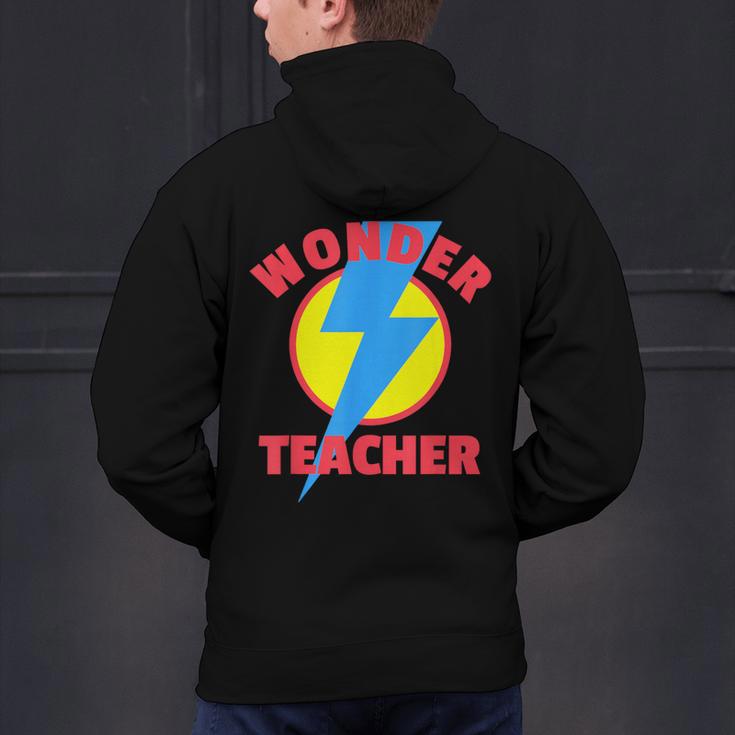 Wonder Teacher Teacher Halloween Tshirt Men's Hoodie Back Print, gift for family, gift for coworker