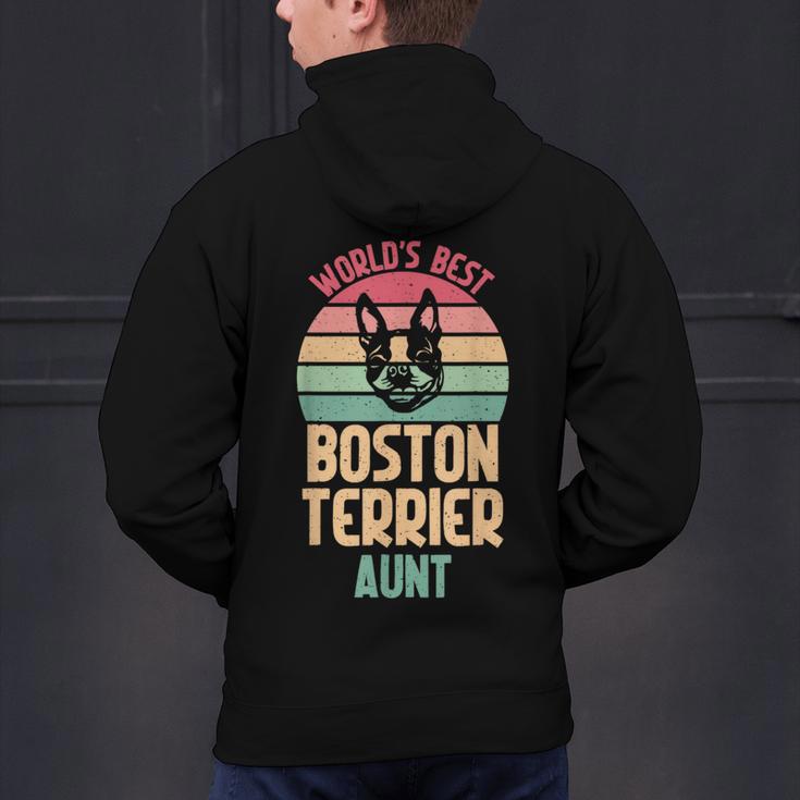 Worlds Best Boston Terrier Aunt Men's Hoodie Back Print, gift for family, gift for coworker