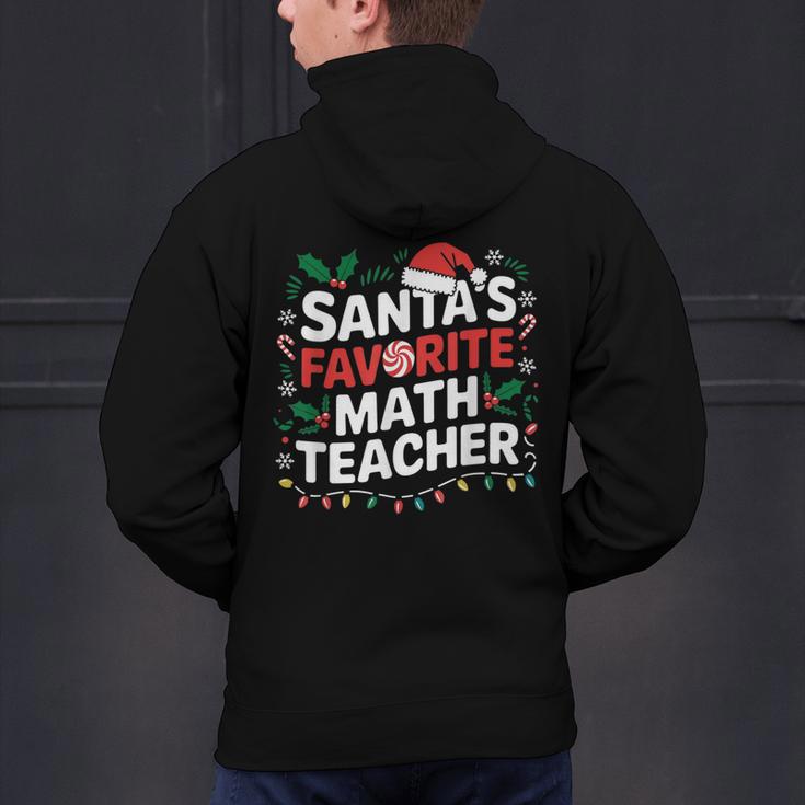 Xmas Lighting Santa's Favorite Math Teacher Christmas Men's Hoodie Back Print, gift for family, gift for coworker Xmas Lighting Santa's Favorite Math Teacher Christmas Men's Hoodie Back Print, gift for family, gift for coworker