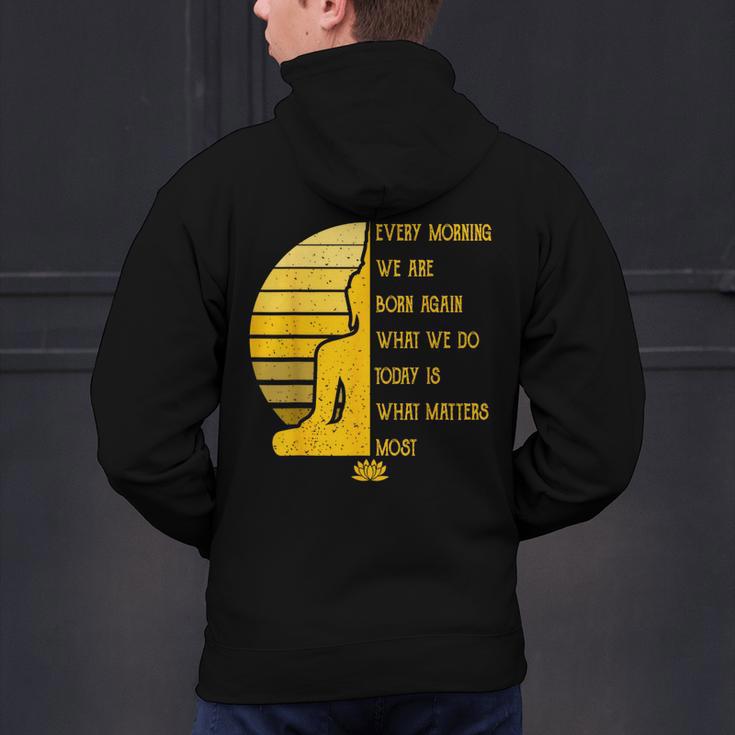 Yoga Meditation Buddha Yoga Teacher T-Shirt Men's Hoodie Back Print, gift for family, gift for coworker