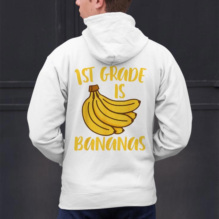 1st Grade Is Bananas Teacher Teaching Back To School Men's Hoodie Back Print, gift for family, gift for coworker 1st Grade Is Bananas Teacher Teaching Back To School Men's Hoodie Back Print, gift for family, gift for coworker