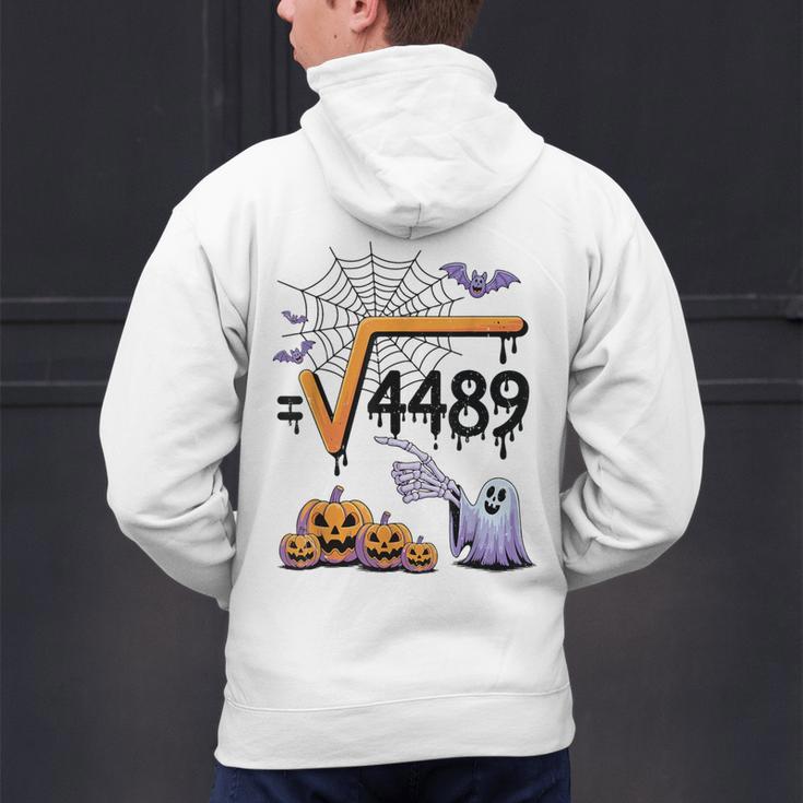 4489 Square Root 67 Math Teacher Halloween Costume Professor Men's Hoodie Back Print, gift for family, gift for coworker