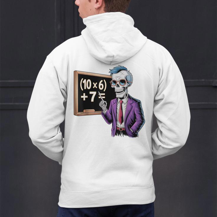 67 Math Teacher Meme Brainrot Six Seven Halloween Equation Men's Hoodie Back Print, gift for family, gift for coworker