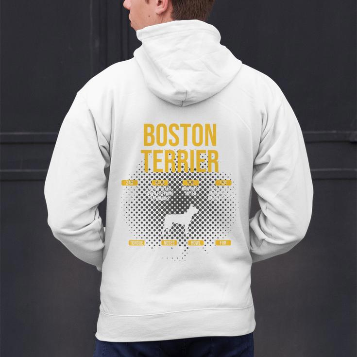 Anatomy Of Boston Terrier Dog Lover Men's Hoodie Back Print, gift for family, gift for coworker