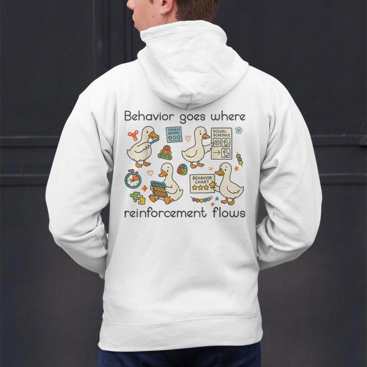 Behavior Analyst Silly Goose RBT ABA Therapy Sped Teacher Men's Hoodie Back Print, gift for family, gift for coworker Behavior Analyst Silly Goose RBT ABA Therapy Sped Teacher Men's Hoodie Back Print, gift for family, gift for coworker