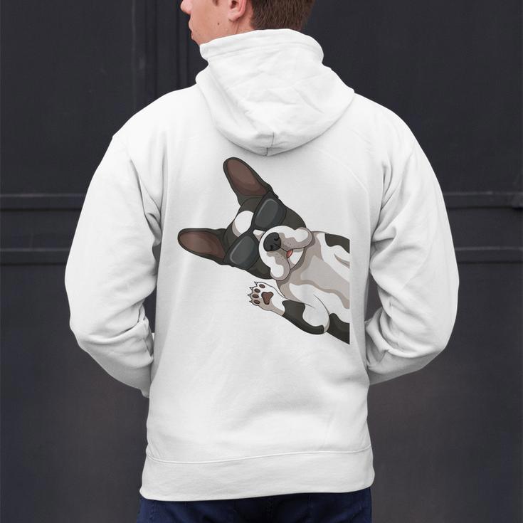 Boston Terrier Bostie Dog Kids Men Men's Hoodie Back Print, gift for family, gift for coworker