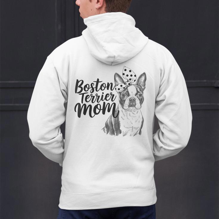 Boston Terrier Dog Bostie Mom Idea For Women Men's Hoodie Back Print, Boston Terrier Mom Hoodies, gift for family, gift for coworker