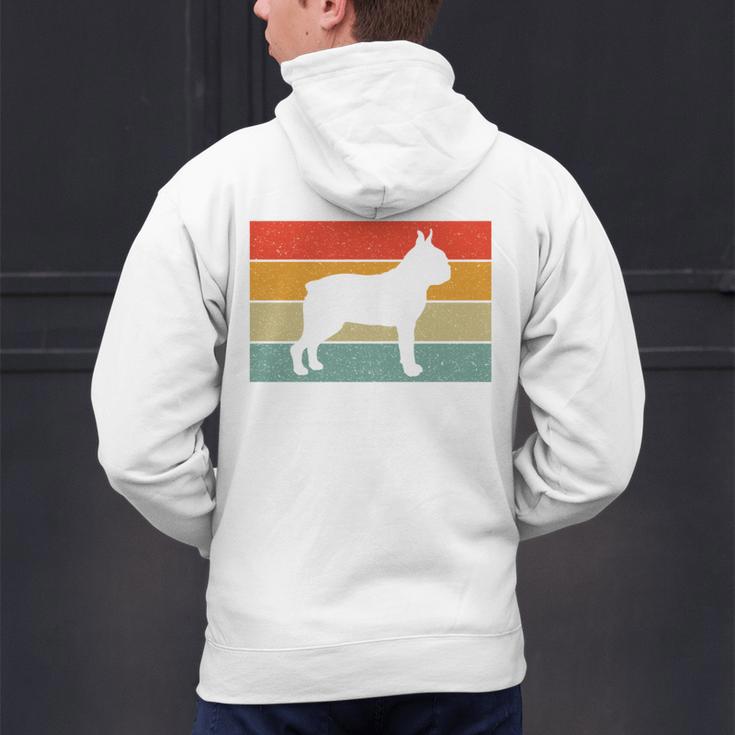 Boston Terrier Dog Lover Retro Vintage Cool For Dog Owner Men's Hoodie Back Print, gift for family, gift for coworker
