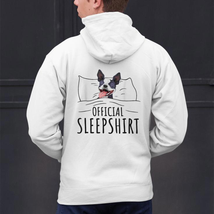 Boston Terrier Dog Lovers Sleepshirt Apparel Men Women Men's Hoodie Back Print, gift for family, gift for coworker