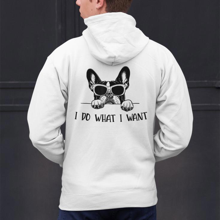 Boston Terrier Dog Owner I Do What I Want Pet Men's Hoodie Back Print, gift for family, gift for coworker