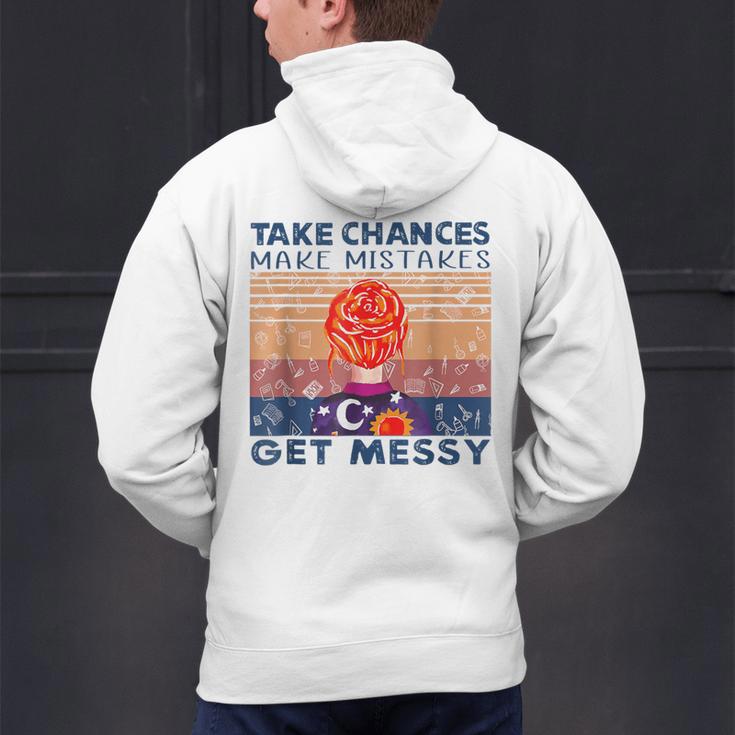 Take Chances Make Mistakes Get Messy Vintage Teacher Life Men's Hoodie Back Print, gift for family, gift for coworker Take Chances Make Mistakes Get Messy Vintage Teacher Life Men's Hoodie Back Print, gift for family, gift for coworker