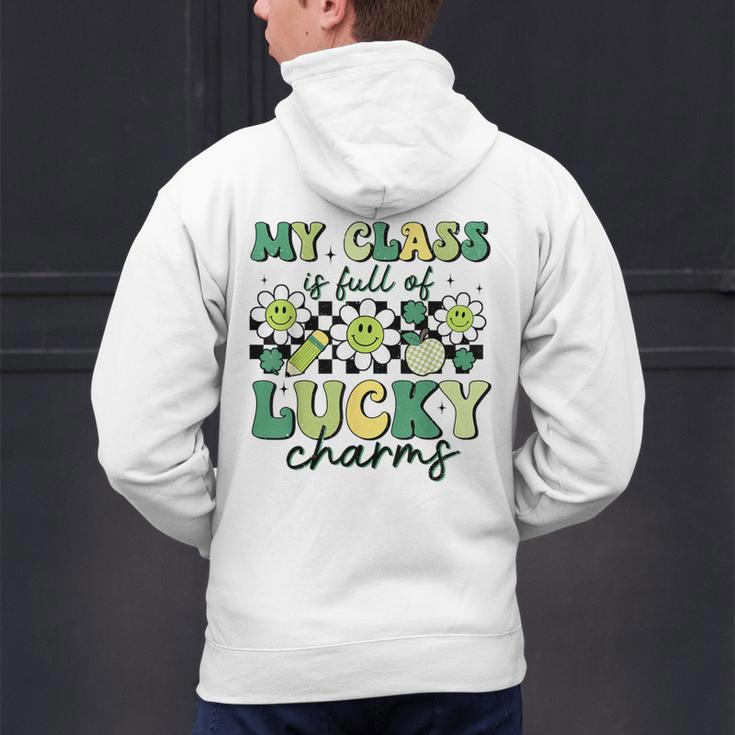 My Class Is Full Of Lucky Charms St Patricks Day Teacher Men's Hoodie Back Print, gift for family, gift for coworker
