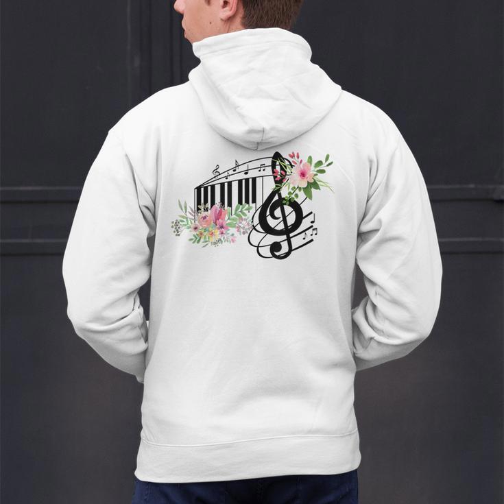 Cut Music Teacher Shirt With a Piano Keys Notes And Flowers Men's Hoodie Back Print, gift for family, gift for coworker Cut Music Teacher Shirt With a Piano Keys Notes And Flowers Men's Hoodie Back Print, gift for family, gift for coworker
