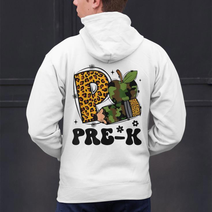 Cute Camo Pre K Back To School Teacher Kid Preschool Men's Hoodie Back Print, gift for family, gift for coworker Cute Camo Pre K Back To School Teacher Kid Preschool Men's Hoodie Back Print, gift for family, gift for coworker