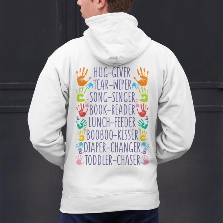 Daycare Provider Daycare Teacher Childcare Provider Men's Hoodie Back Print, gift for family, gift for coworker Daycare Provider Daycare Teacher Childcare Provider Men's Hoodie Back Print, gift for family, gift for coworker