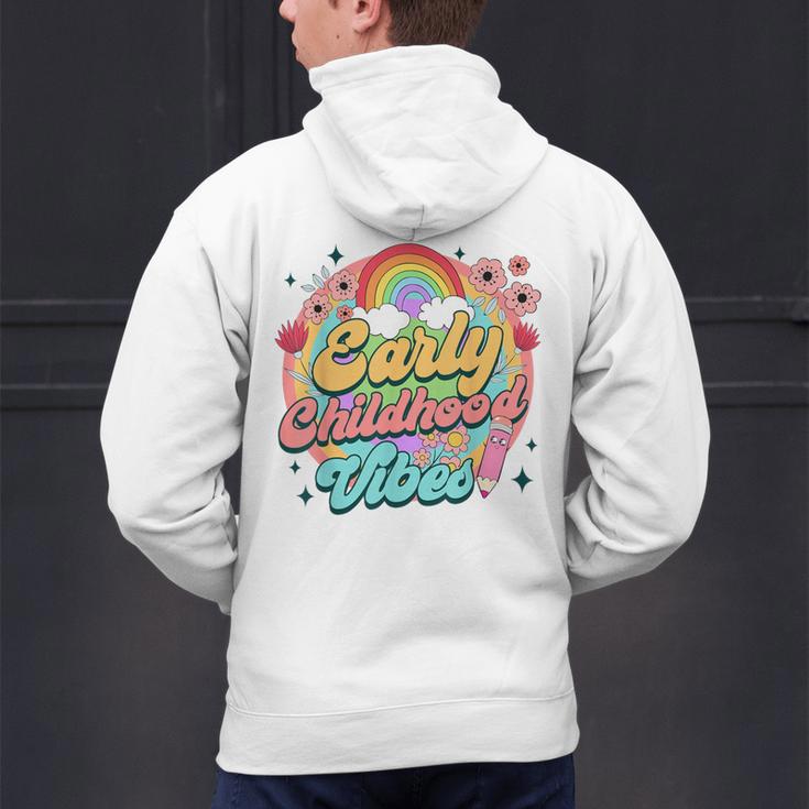 Daycare Teacher Daycare Provider Early Childhood Vibes Men's Hoodie Back Print, gift for family, gift for coworker Daycare Teacher Daycare Provider Early Childhood Vibes Men's Hoodie Back Print, gift for family, gift for coworker