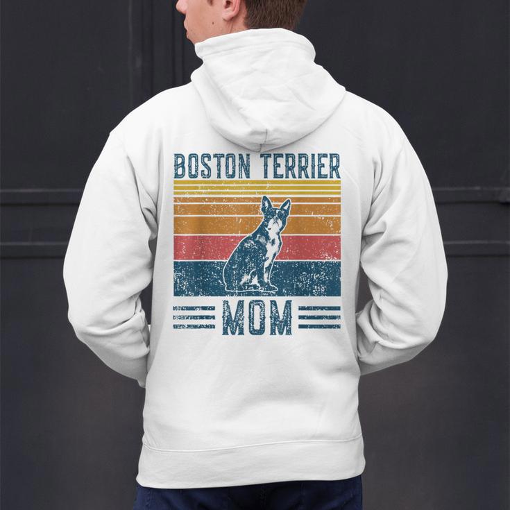 Dog Boston Terrier Mom Vintage Boston Terrier Mom Men's Hoodie Back Print, Boston Terrier Mom Hoodies, gift for family, gift for coworker