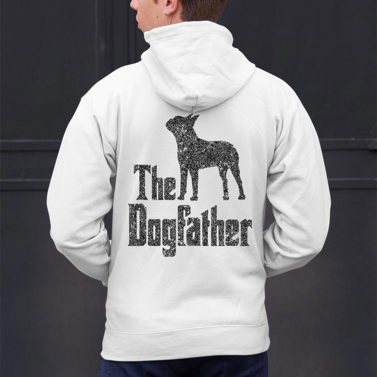 The Dogfather Boston Terrier Dog Funny Dog Gift T-Shirt For Men Women Girls Kids Men's Hoodie Back Print, gift for family, gift for coworker