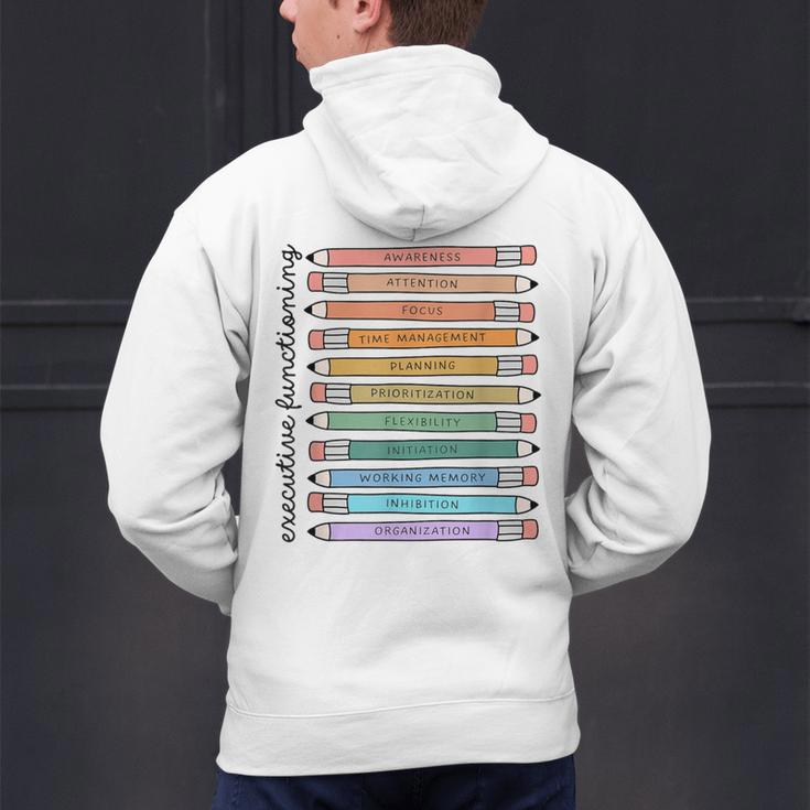 Executive Functioning Skills Back To School Sped Teacher SLP Men's Hoodie Back Print, gift for family, gift for coworker Executive Functioning Skills Back To School Sped Teacher SLP Men's Hoodie Back Print, gift for family, gift for coworker