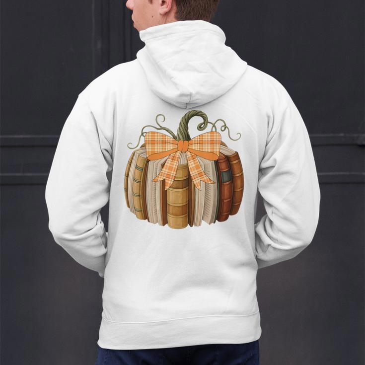 Fall Book Pumpkin Halloween Teacher Librarian Thanksgiving Men's Hoodie Back Print, gift for family, gift for coworker Fall Book Pumpkin Halloween Teacher Librarian Thanksgiving Men's Hoodie Back Print, gift for family, gift for coworker