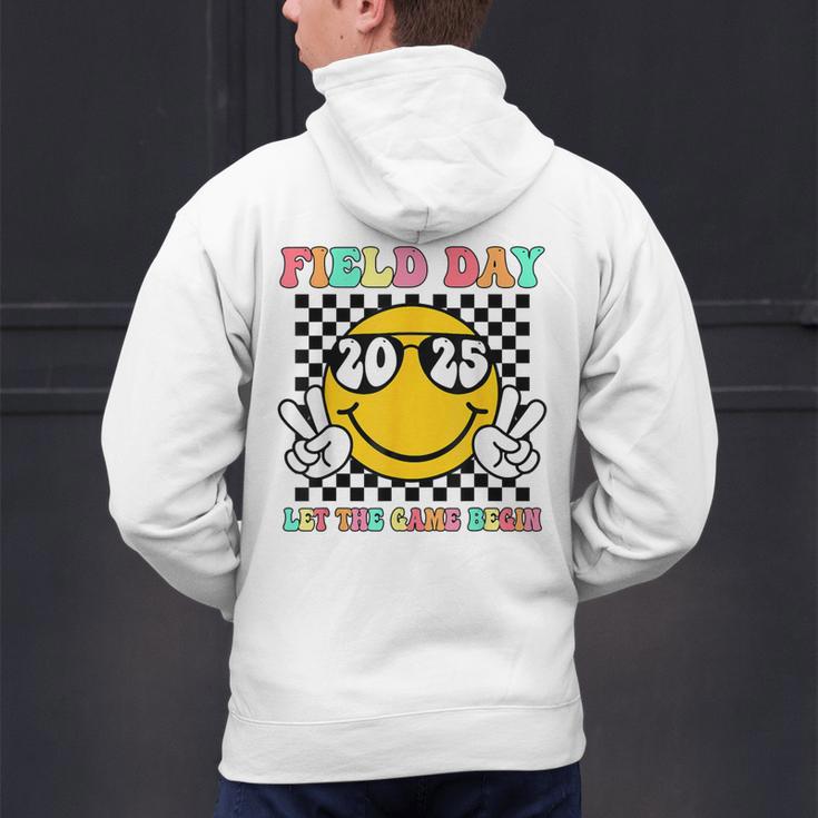 Field Day 2025 Let The Games Begin Yellow Team Teachers Kids Men's Hoodie Back Print, gift for family, gift for coworker Field Day 2025 Let The Games Begin Yellow Team Teachers Kids Men's Hoodie Back Print, gift for family, gift for coworker