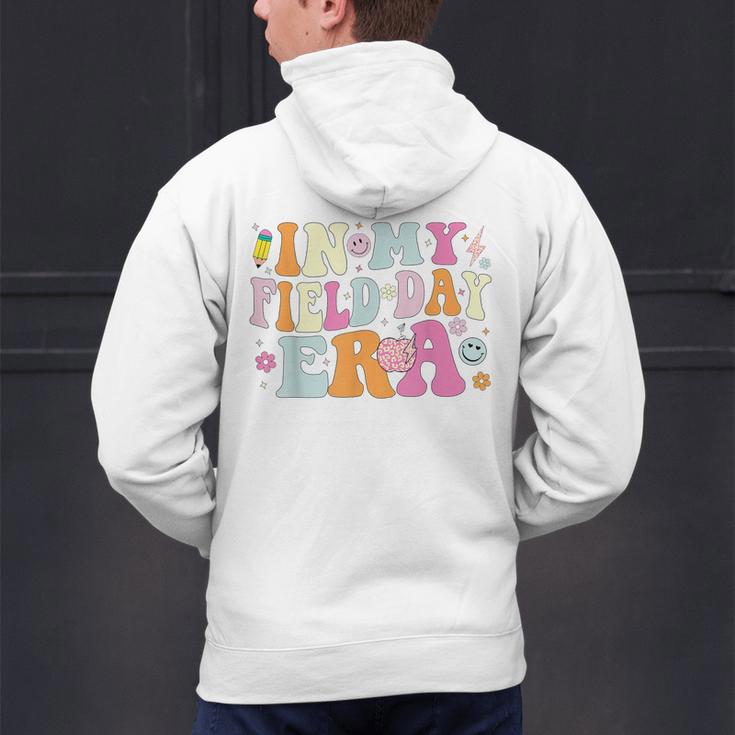 In My Field Day Era Teacher Kids Cute Groovy Field Day Men's Hoodie Back Print, Groovy Teacher Hoodies, gift for family, gift for coworker