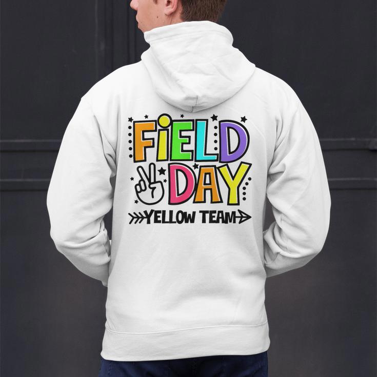 Field Day Yellow Team For Teacher Kids Field Day Games Men's Hoodie Back Print, gift for family, gift for coworker