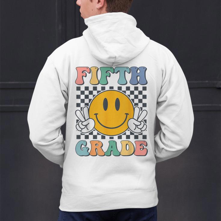 Fifth Grade Team Teachers Boys Girls Retro Smile 5th Grade Men's Hoodie Back Print, gift for family, gift for coworker