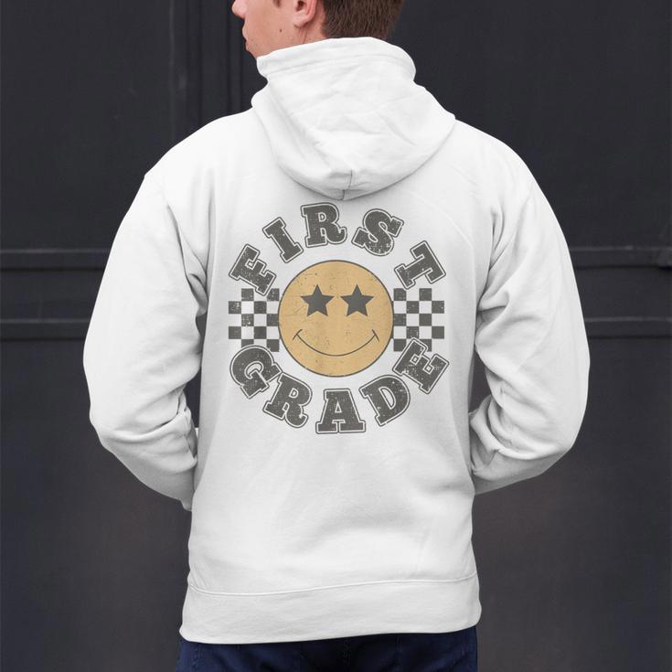 First Grade Teacher First Day Of 1st Grade Back To School Men's Hoodie Back Print, First Grade Teacher Hoodies, gift for family, gift for coworker First Grade Teacher First Day Of 1st Grade Back To School Men's Hoodie Back Print, First Grade Teacher Hoodies, gift for family, gift for coworker