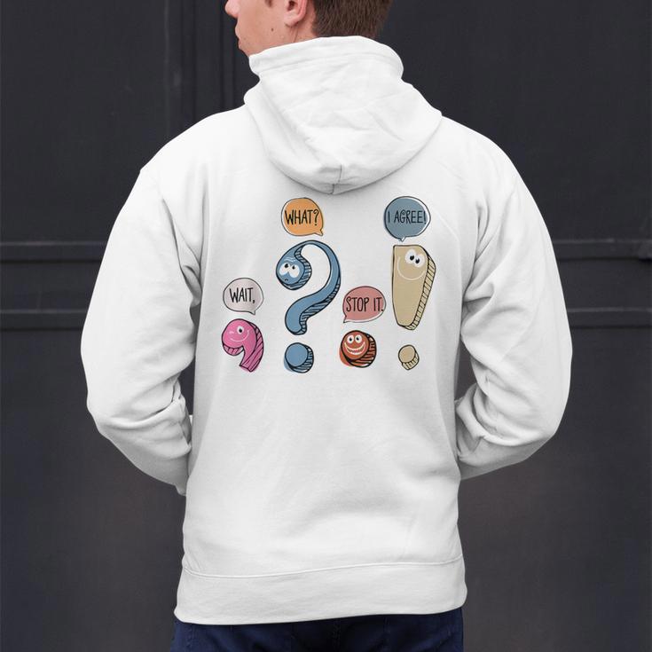 Grammar Teacher Punctuation For English Teacher Men Women Men's Hoodie Back Print, English Teacher Hoodies, gift for family, gift for coworker Grammar Teacher Punctuation For English Teacher Men Women Men's Hoodie Back Print, English Teacher Hoodies, gift for family, gift for coworker