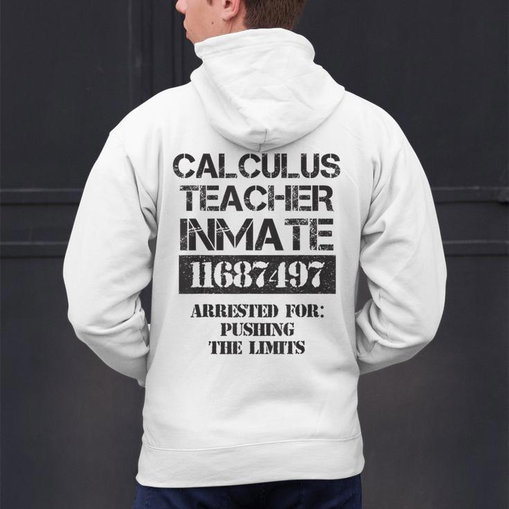 Halloween Calculus Teacher Prisoner Costume Men's Hoodie Back Print, gift for family, gift for coworker