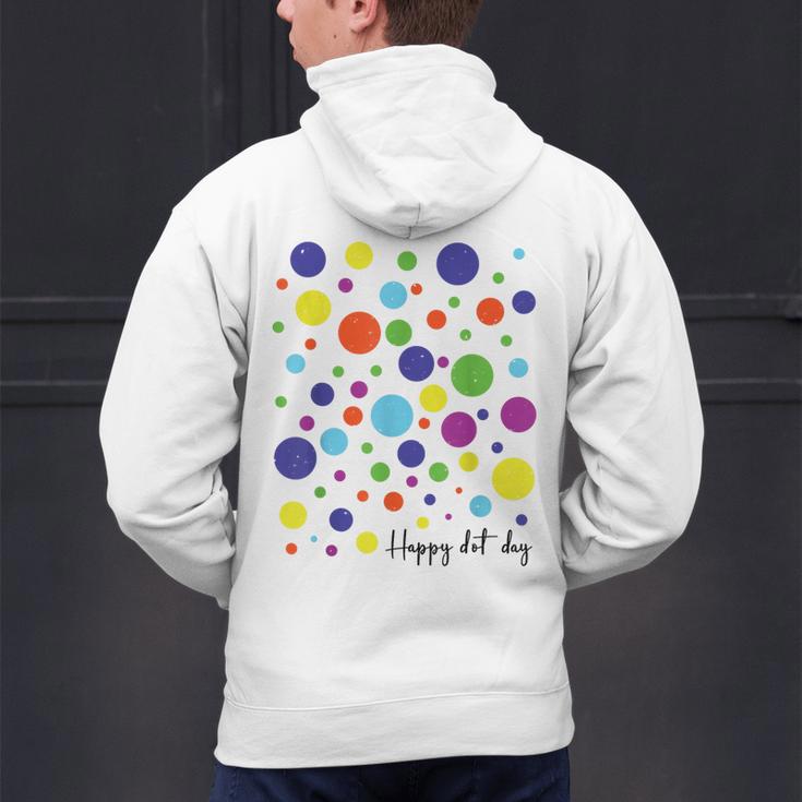 Happy Dot Day 2025 Polka Dot Boys Girls Kids Teacher Dot Day Men's Hoodie Back Print, gift for family, gift for coworker Happy Dot Day 2025 Polka Dot Boys Girls Kids Teacher Dot Day Men's Hoodie Back Print, gift for family, gift for coworker