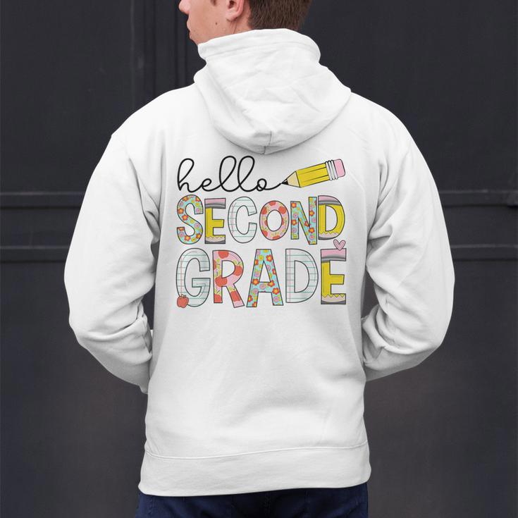 Hello Second Grade Team 2nd Grade Back To School Teacher Kid Men's Hoodie Back Print, 2nd Grade Teacher Hoodies, gift for family, gift for coworker Hello Second Grade Team 2nd Grade Back To School Teacher Kid Men's Hoodie Back Print, 2nd Grade Teacher Hoodies, gift for family, gift for coworker