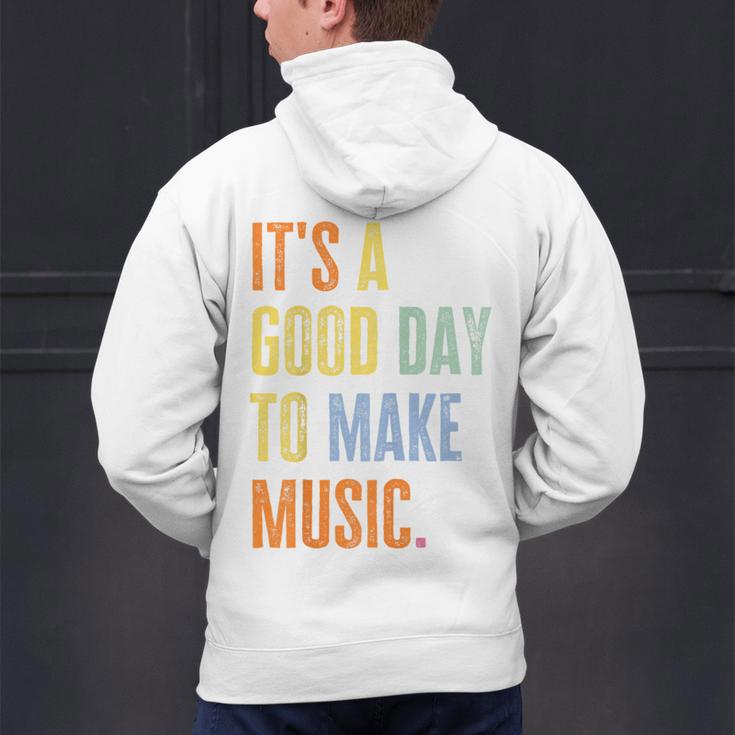 It's A Good Day To Make Music Music Lover Teacher Men's Hoodie Back Print, gift for family, gift for coworker It's A Good Day To Make Music Music Lover Teacher Men's Hoodie Back Print, gift for family, gift for coworker