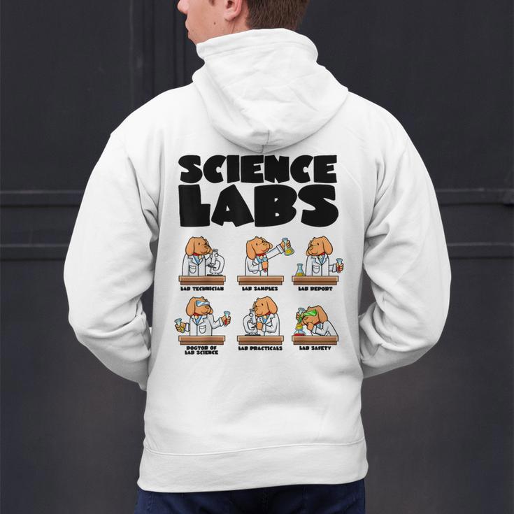 Labrador Retriever Science Labs Dog Lover Teacher Men's Hoodie Back Print, Science Teacher Hoodies, gift for family, gift for coworker