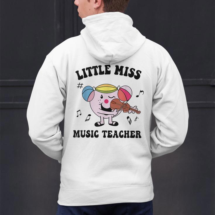 Little Miss Music Teacher Music Teacher Team Men's Hoodie Back Print, gift for family, gift for coworker