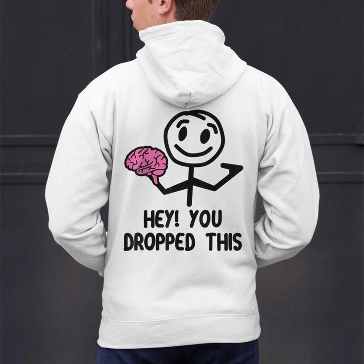 Nerdy Hey You Dropped This Brain Math Teacher Men's Hoodie Back Print, gift for family, gift for coworker Nerdy Hey You Dropped This Brain Math Teacher Men's Hoodie Back Print, gift for family, gift for coworker