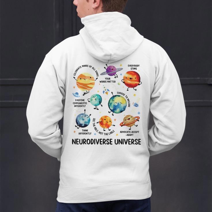 Neurodiverse Universe Space Planet Special Education Teacher Men's Hoodie Back Print, gift for family, gift for coworker Neurodiverse Universe Space Planet Special Education Teacher Men's Hoodie Back Print, gift for family, gift for coworker