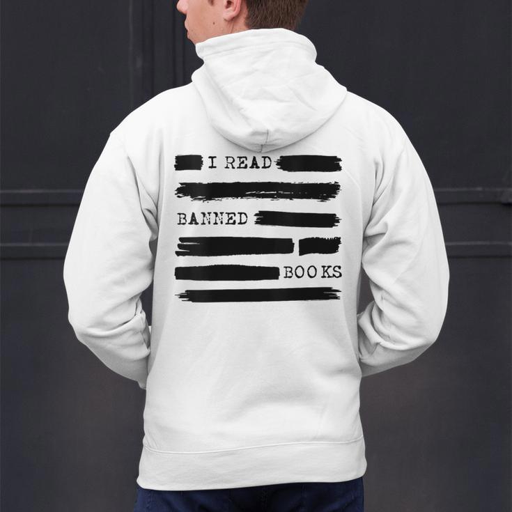 I Read Banned Books Banned Books Week Librarian Teacher Men's Hoodie Back Print, gift for family, gift for coworker